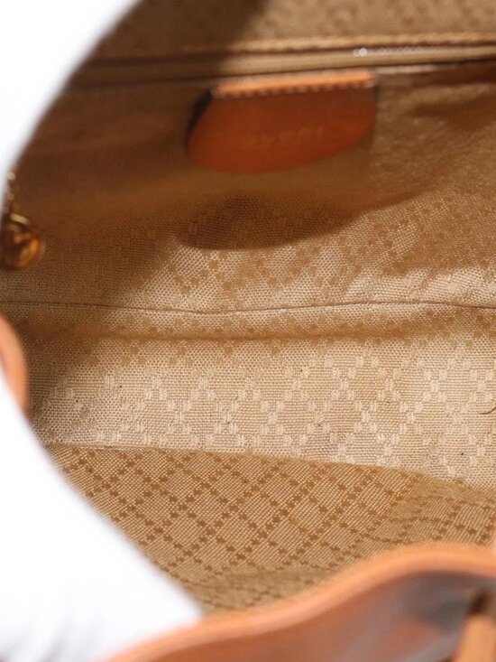 GUCCI Bamboo Backpack Leather Brown Gold Auth ka4595 main image 5